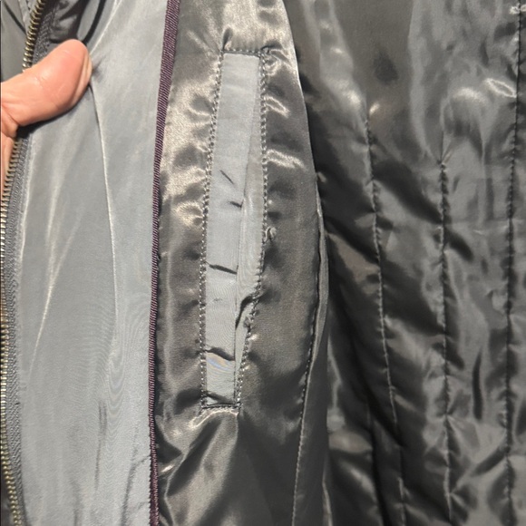 1 Madison Dark Gray Puffer Coat with Fur Hood - Picture 8 of 9